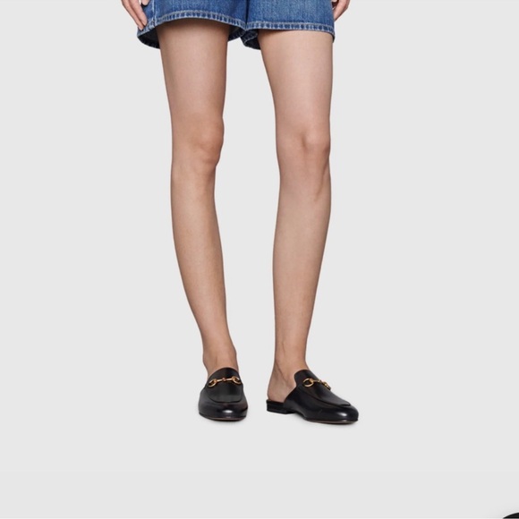 Gucci Princetown Leather Mules - Picture 2 of 12